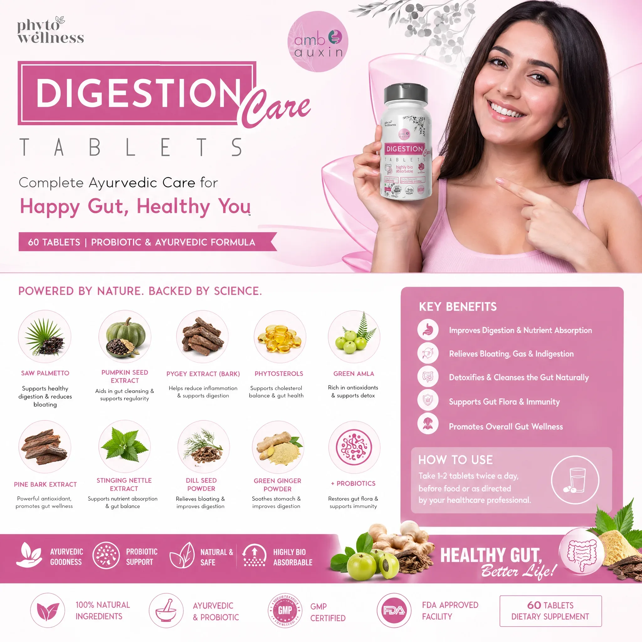 Probiotic Digestion Care 60 Tablets (HS00604)
